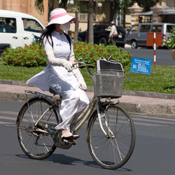 Girl on bicycle